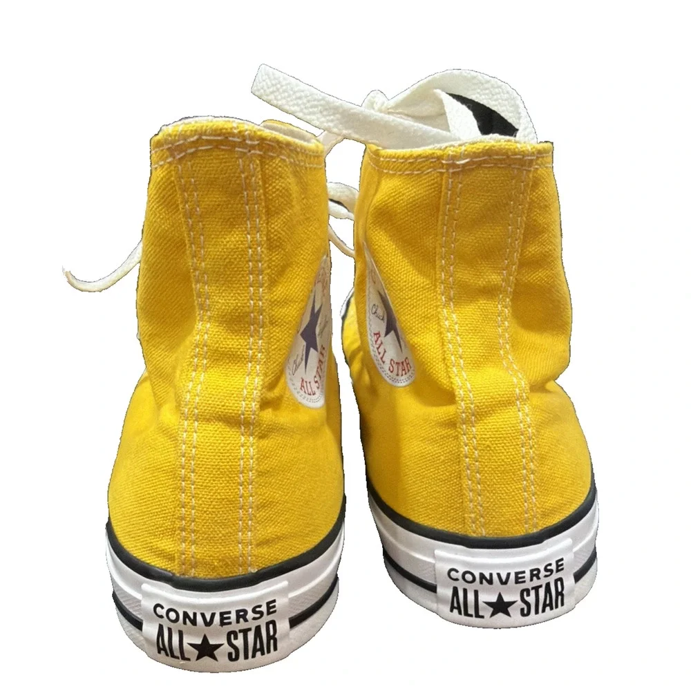 Converse Chuck Taylor All Star Yellow High Top Sneakers Women’s 8 - Picture 4 of 10